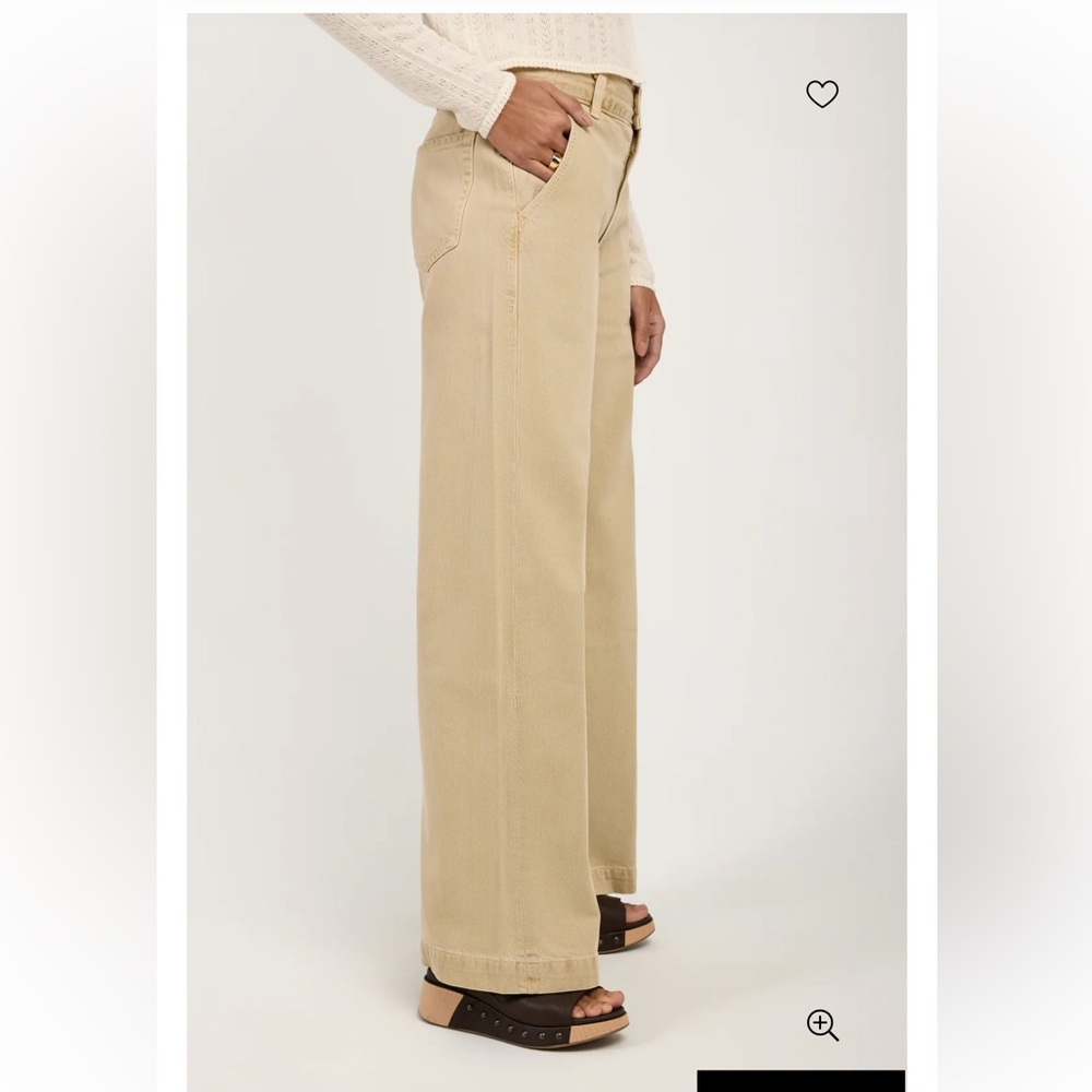 Citizens Of Humanity wide leg Beverly trouser in Taos Sand - Picture 2 of 9